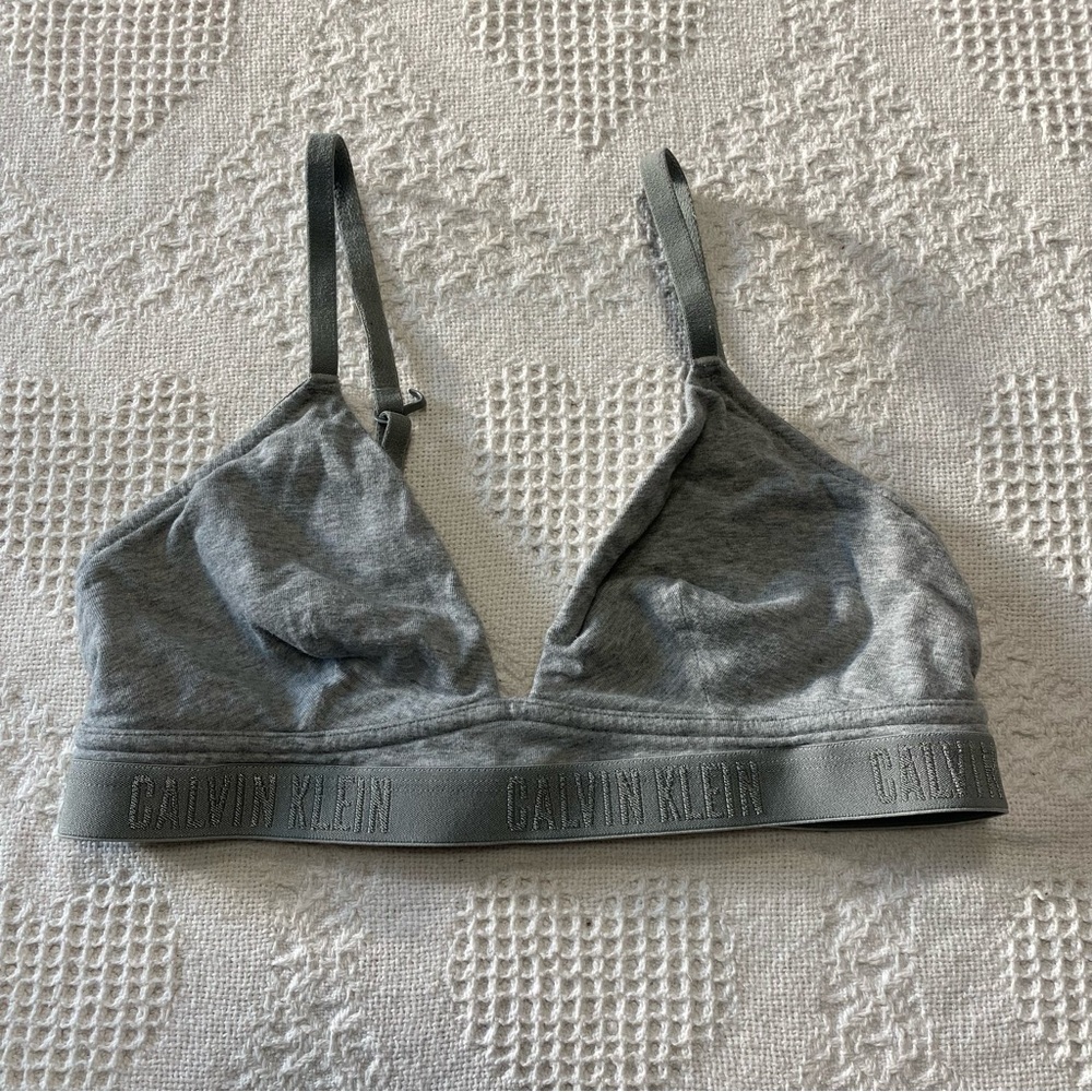 Gray Calvin Klein Bralette (M)